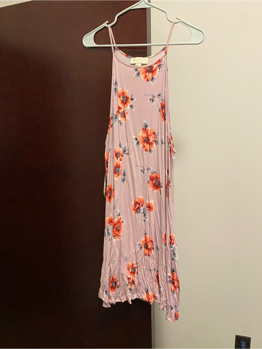 Forever 21 Pink Floral Spaghetti-Strap Maxi Dress